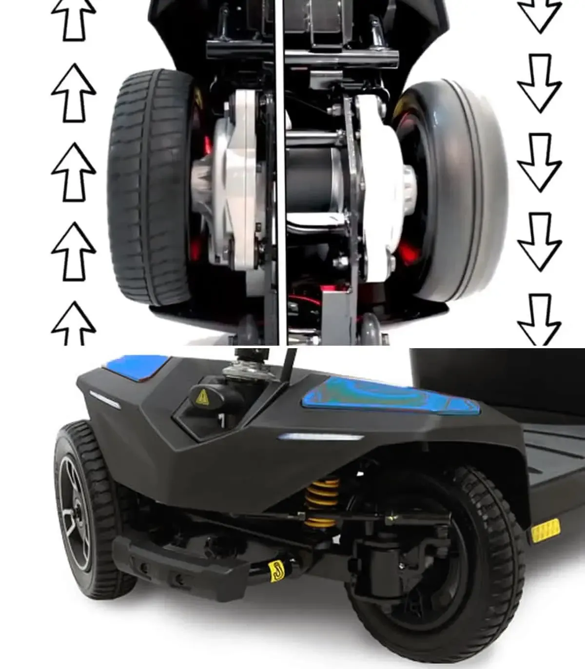 Scooter électrique Pride Jazzy Zero Turn 8 ZT8 Carbon Long Life, 4 roues, ultra maniable, adapté à la mobilité réduite, présenté par PMR France