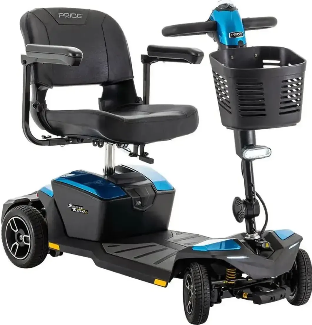 Scooter électrique Pride Jazzy Zero Turn 8 ZT8 édition Carbon Long Life, 4 roues, ultra maniable, adapté à la mobilité réduite, présenté par PMR France