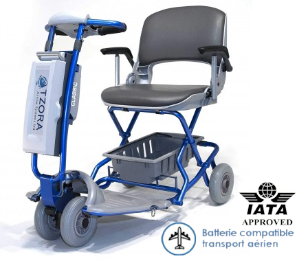 Scooter électrique pliable ultra-léger Tzora Feather la plume chez PMR FRANCE