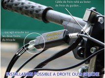Commande deux freins par un seul levier pour tricycle Pliant R32-R34 électrique