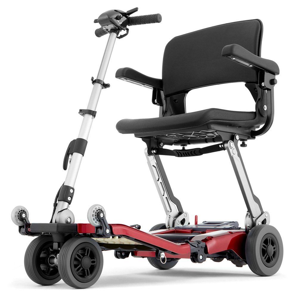 Scooter pliable LUGGIE avec batterie au lithium et siège, idéal pour la mobilité réduite ou handicapée