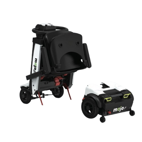 Pliage automatique. Le scooter électrique Ergo MOJO Lit bénéficie d'un système de pliage automatique (télécommande, application mobile, bouton)