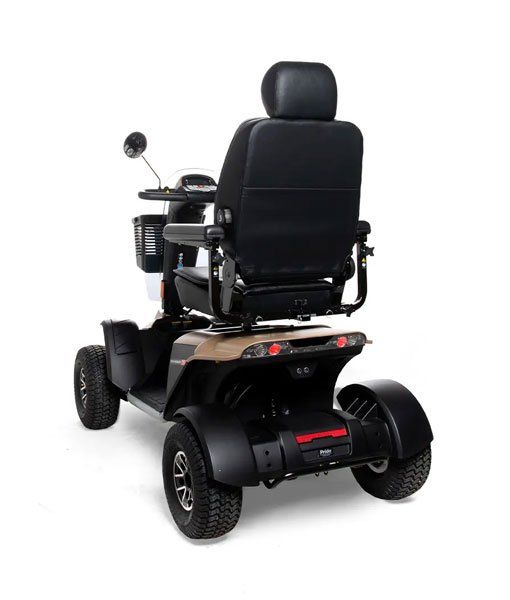 Scooter électrique tout terrain pour personnes à mobilité réduite de marque Ranger Wrangler 2 Baja Pride. Accessible et performant
