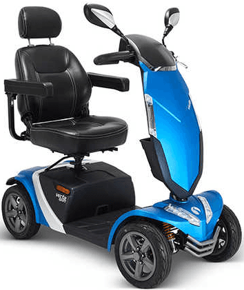 Scooter pour mobilité réduite électrique Vecta Sport, Rascal, est un scooter de route ultra-moderne, compact et puissant. Ce nouveau scooter utilise le meilleur du design moderne dans un ensemble très compact avec une foule de nouvelles caractéristiques qui se combinent pour faire un scooter qui non seulement semble grand, mais les performances encore mieux. Avec un dégagement exceptionnel pour les jambes, un timon réglable et un siège très confortable, c'est un scooter conçu pour tous les utilisateurs. Le tableau de bord et les commandes simples et étanches à l'avant rendent l'utilisation de ce nouveau modèle simple et directe. La sortie d'alimentation USB étanche assure que le téléphone portable de l'utilisateur est toujours chargé, ou bien fournit l'alimentation d'un appareil GPS pour les aventuriers.