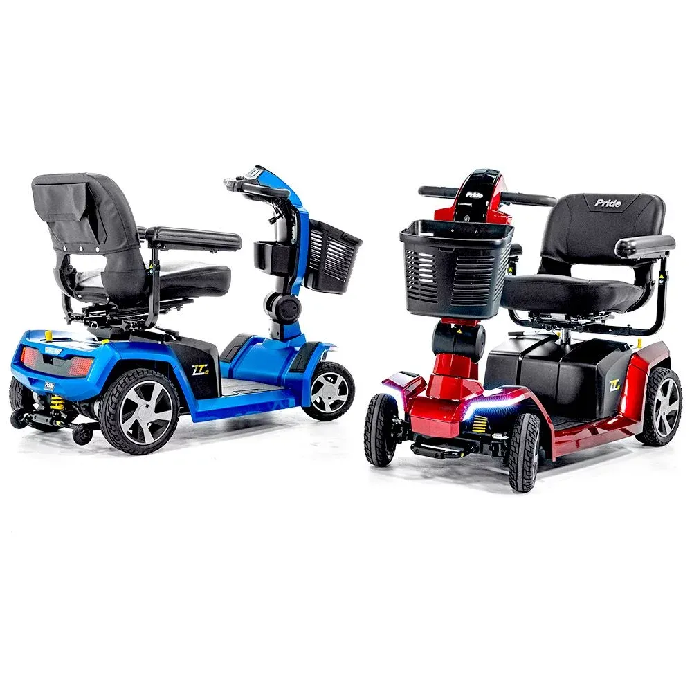 Scooter électrique Pride Mobility Zero Turn 10 - Performances exceptionnelles avec rayon de giration réduit et double moteur.