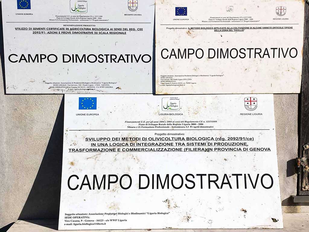 Cartelli progetti dimostrativi