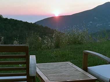 Tramonto dal giardino