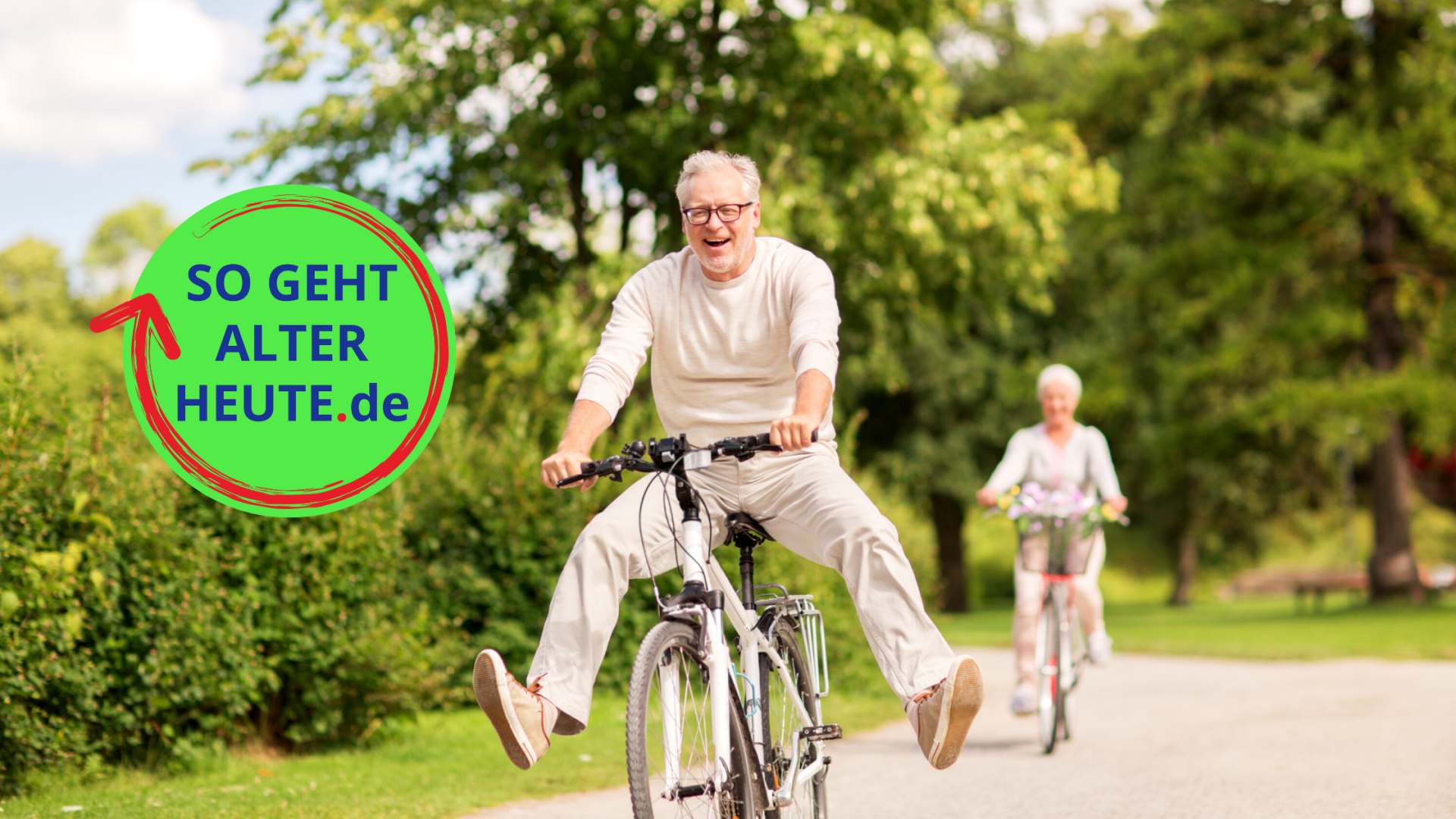 Spaß, Alter, Senioren, Fahrrad, aktiv