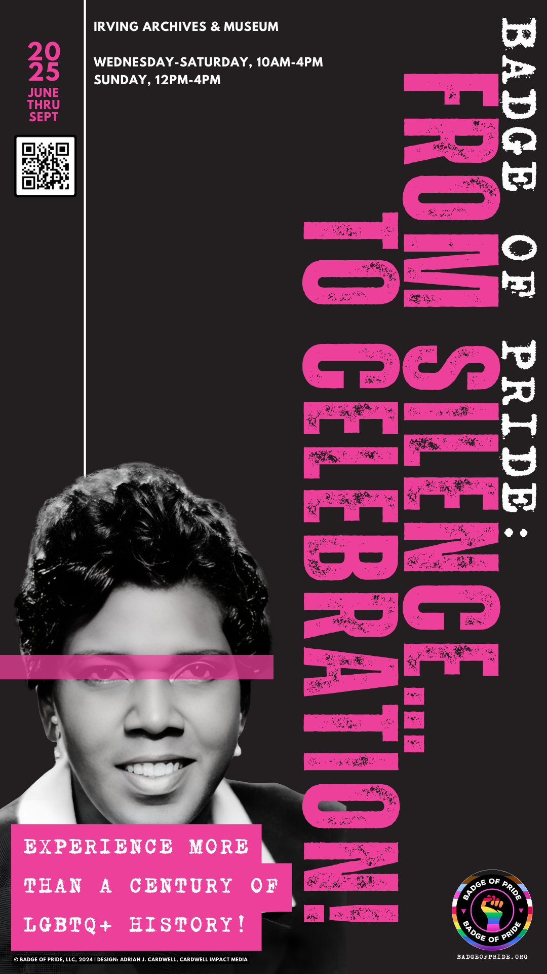 Exhibit poster featuring Barbara Jordan