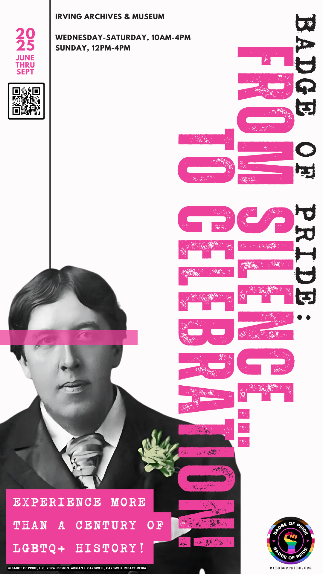 Exhibit poster featuring Oscar Wilde