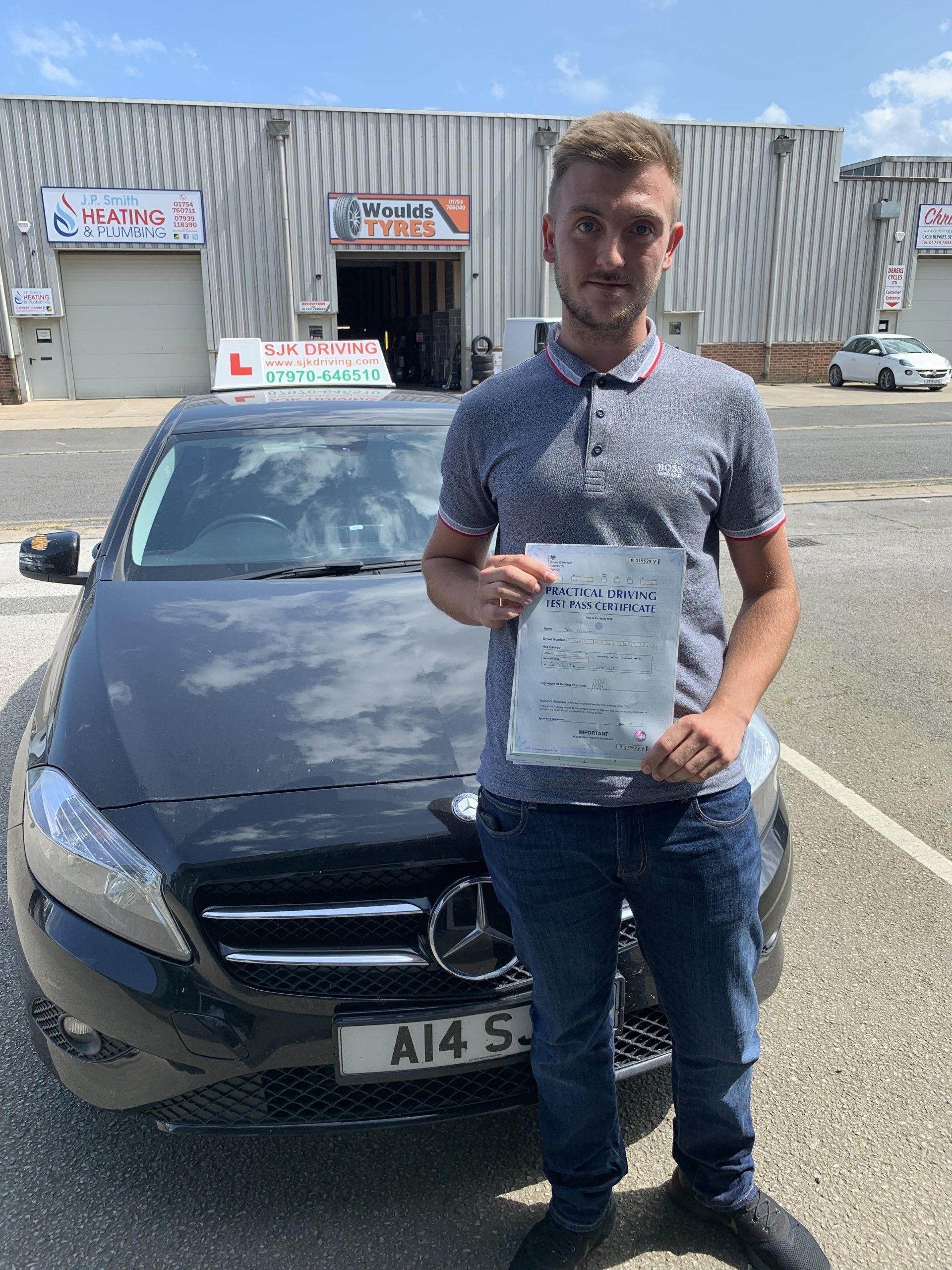 Well Done Jack for Passing your test the first time with 2 minors in Skegness