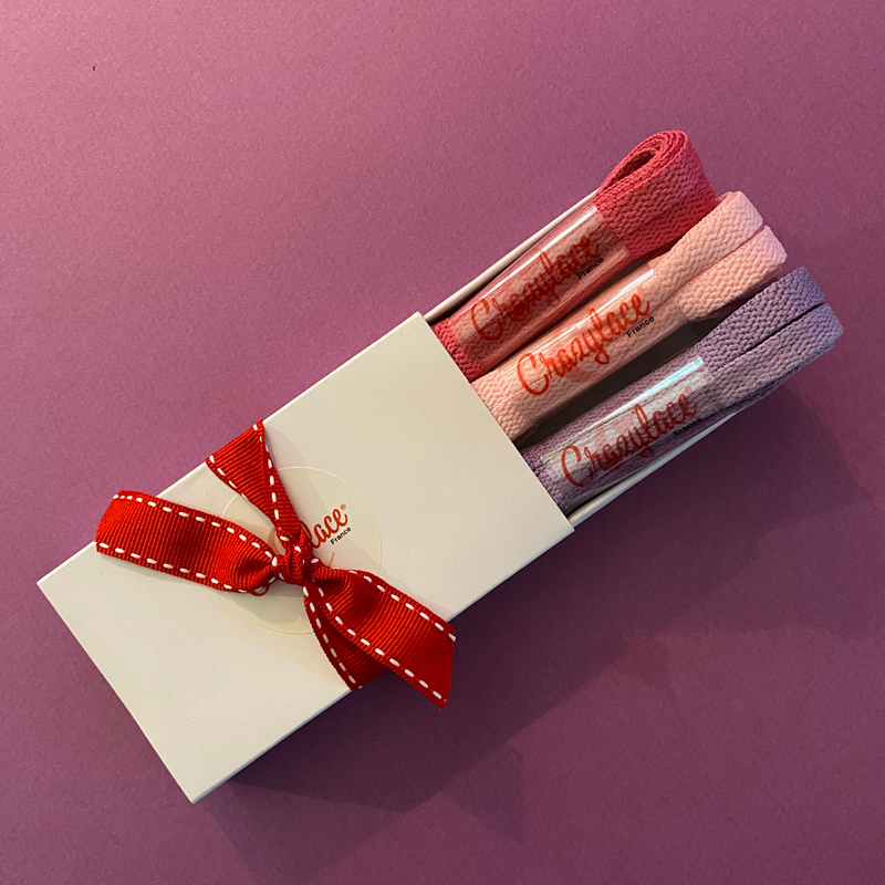 Pack à offrir Girly - 3 paires de lacets plats - Crazylace