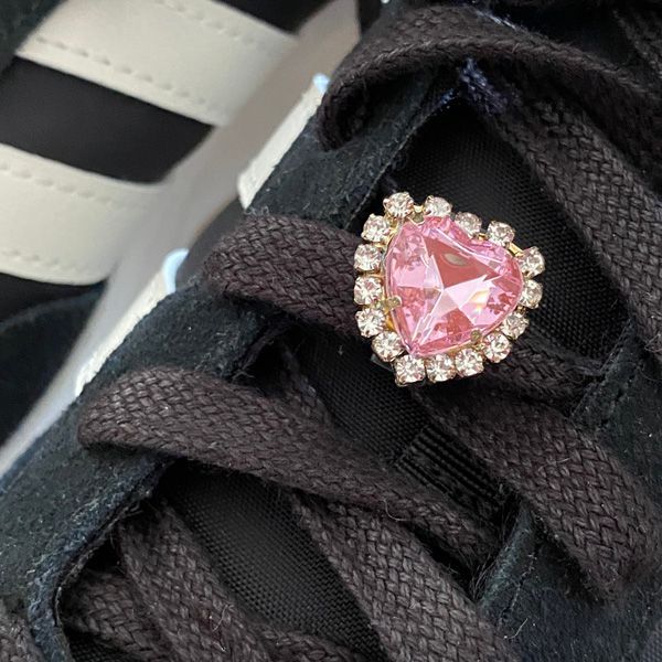 bijoux strass roses coeur