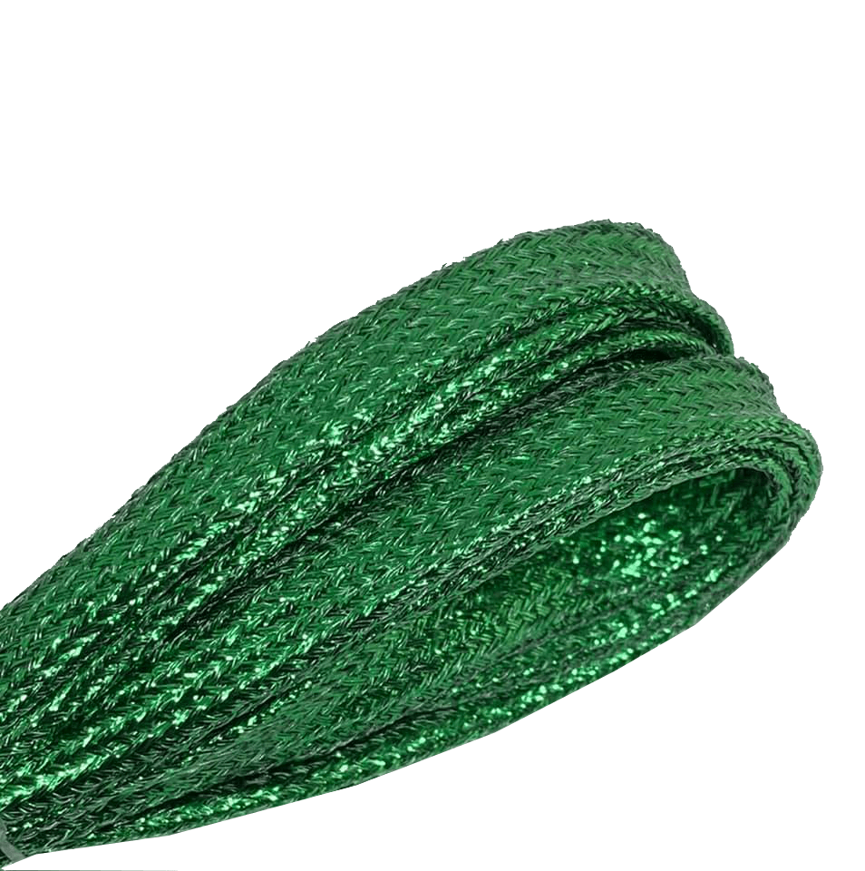lacets paillettes verts