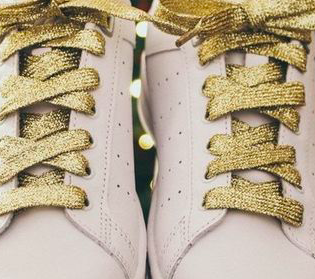 lacets paillettes en lurex