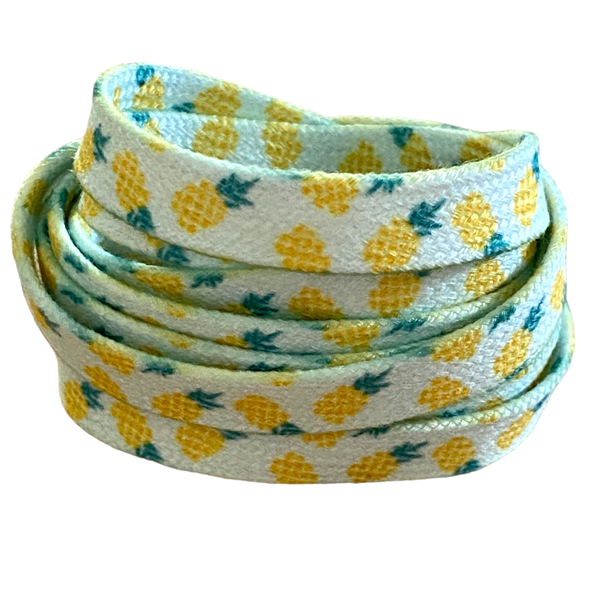 Lacets plats motifs ananas pour sneakers