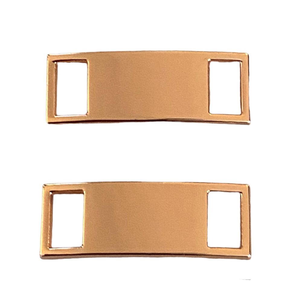 charmes à lacets plaques en fer rose doré