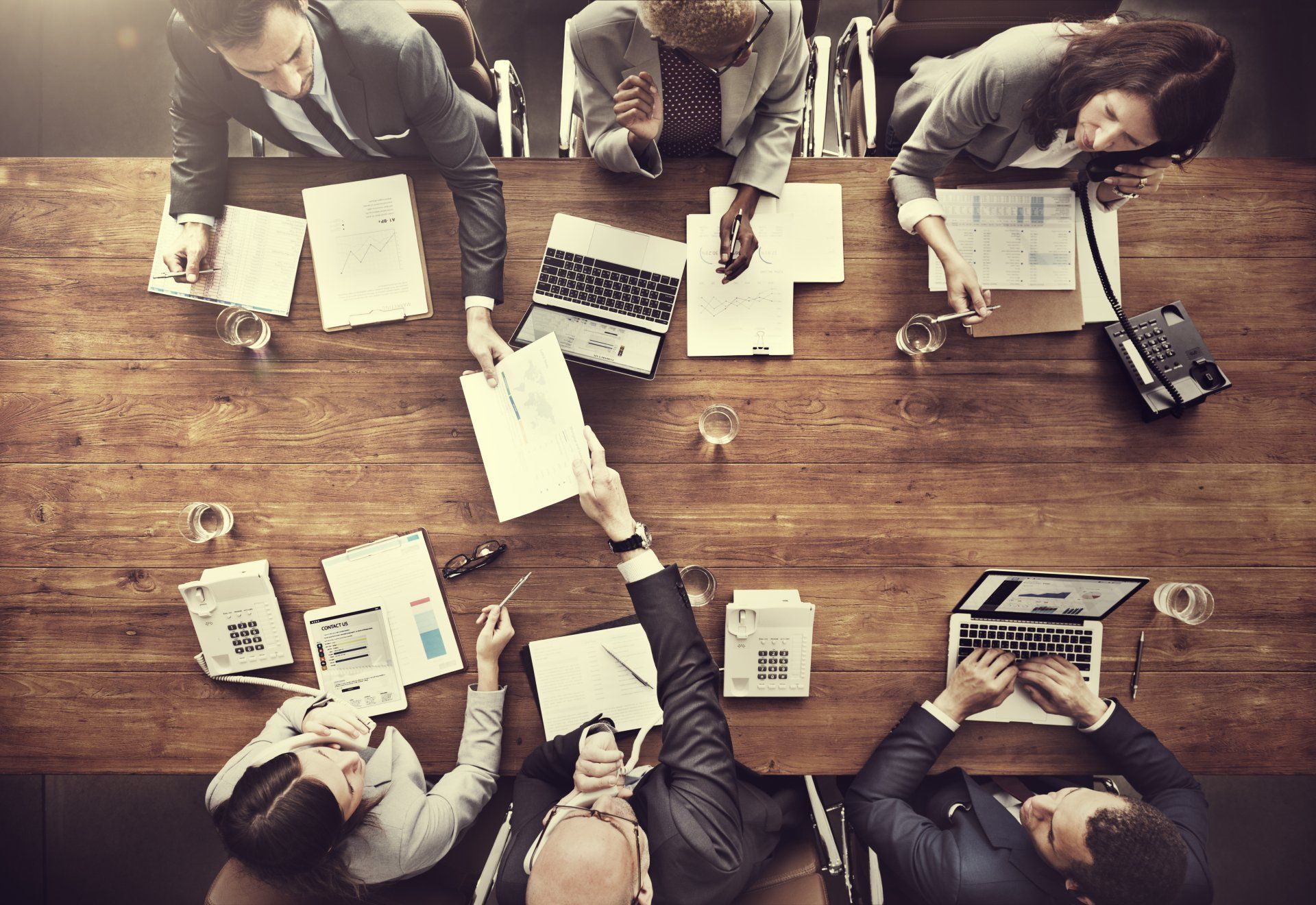 réunion sur un bureau