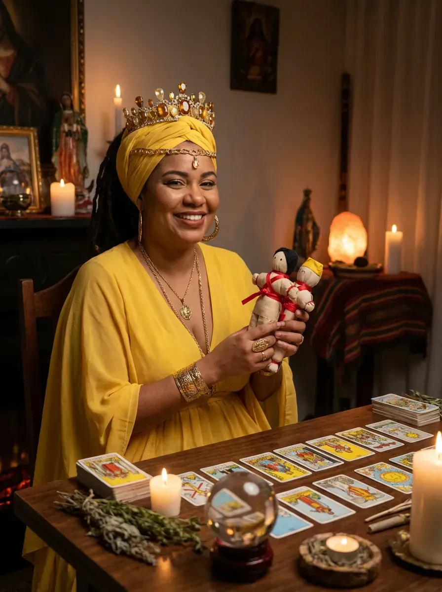 Consulta espiritual de amor con Ifá realizada por babalawo, revelando el destino de una relación según Orula