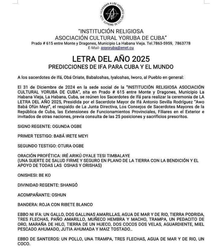 letra del año asociacion cultural yoruba