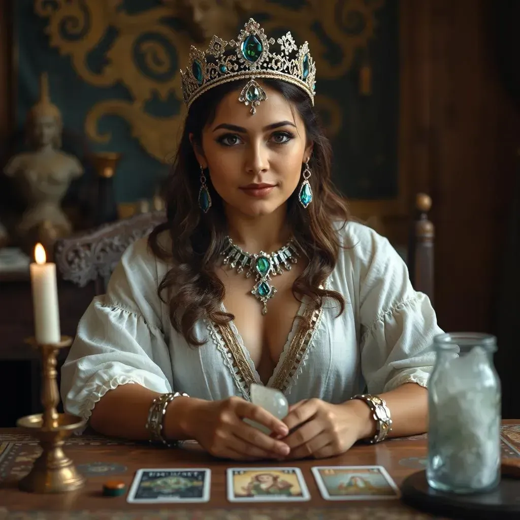 boveda espiritual santera alejandra consultando con tarot y a los ancestros