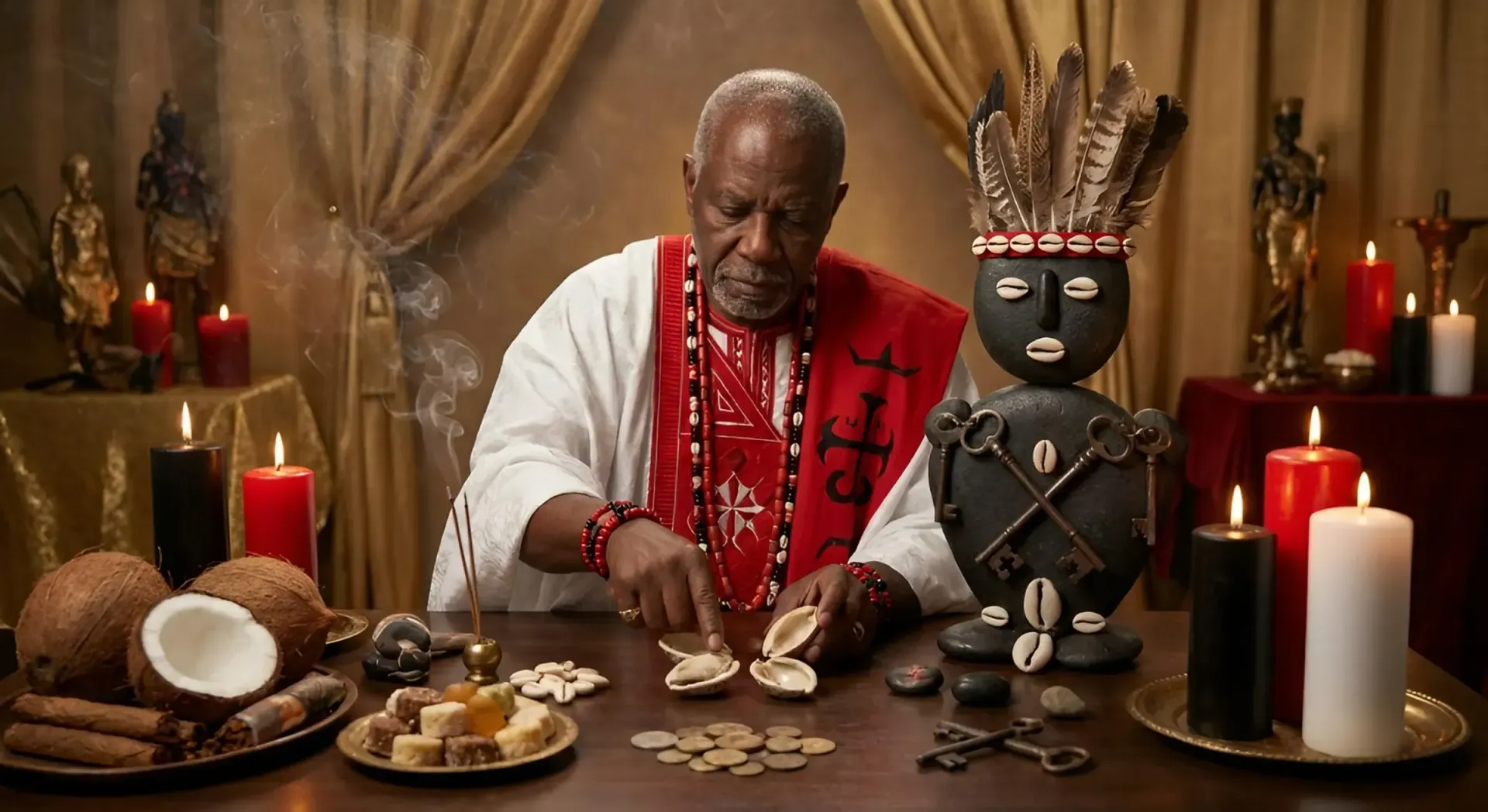 santero hijo de elegua consulta con Elegguá orisha abrecaminos apertura de caminos santería
