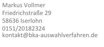 Impressum BKA Auswahlverfahren üben