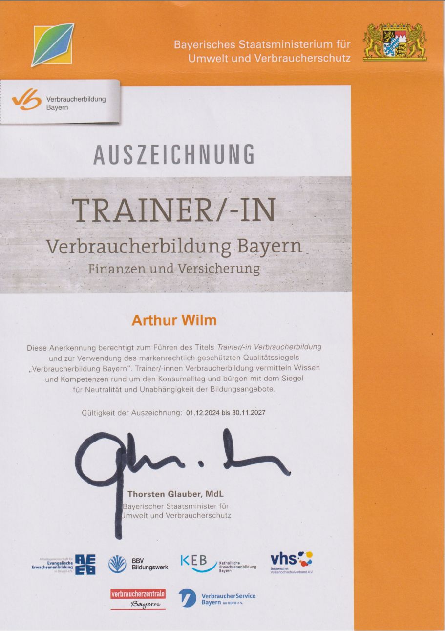 1. Verlängerung der Anerkennung