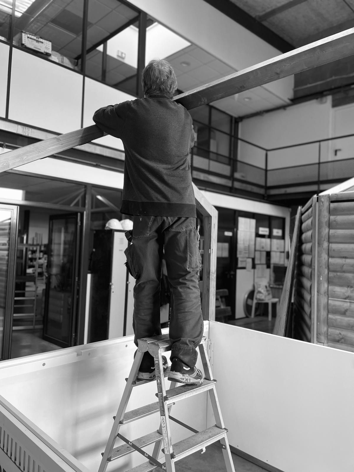 Assemblage chalet gallérie