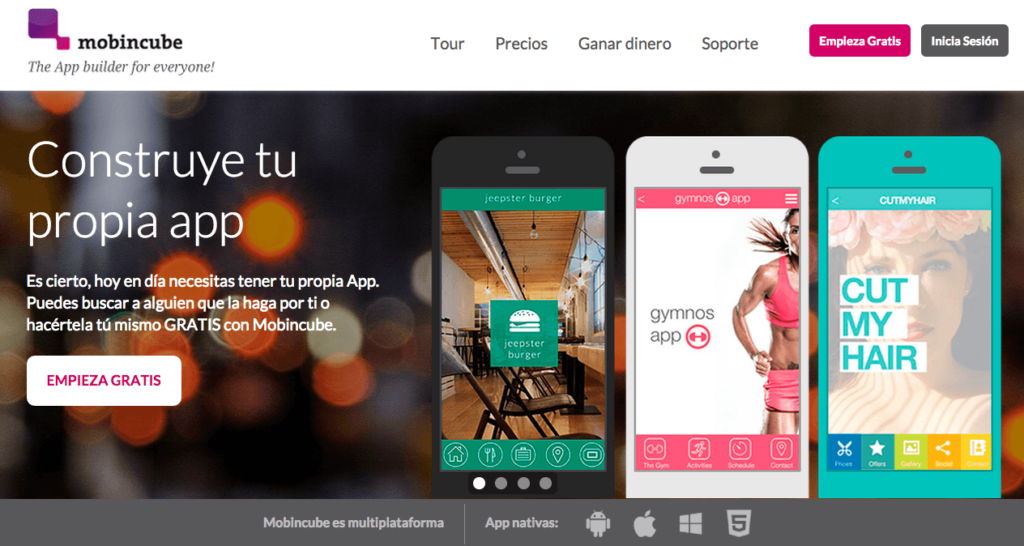 crear aplicaciones con mobincube