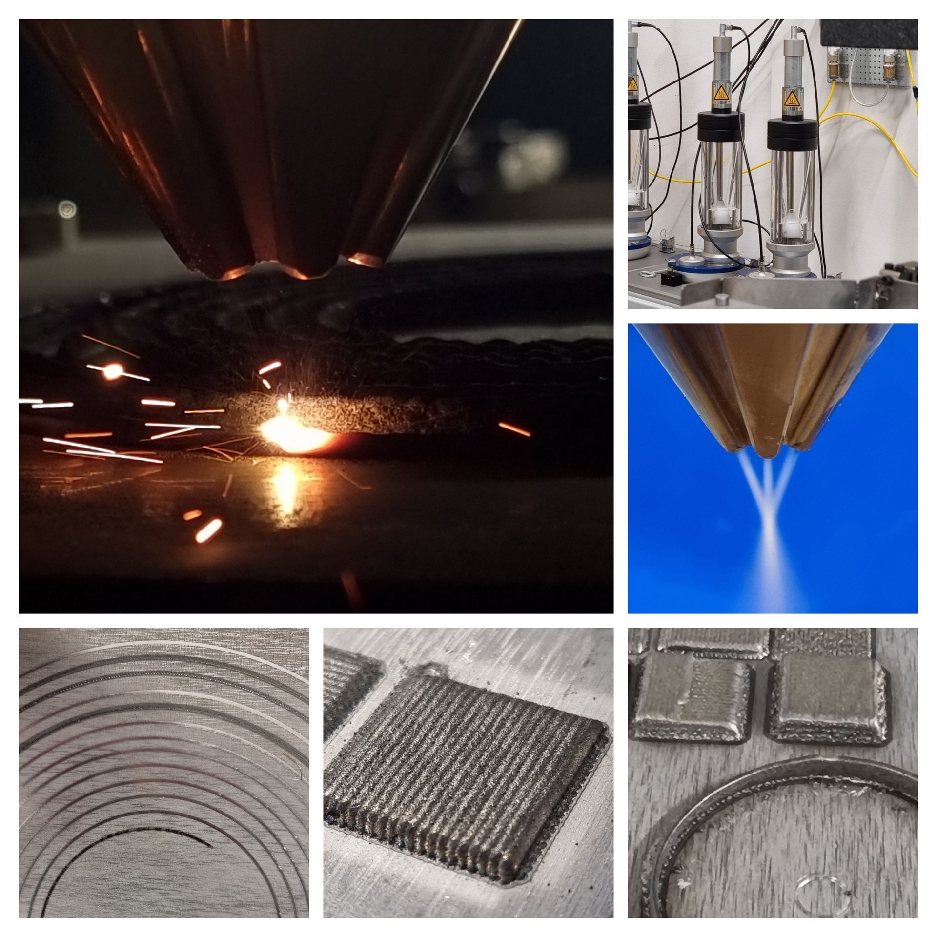 adAM-3D-Druck, MAschinenkomponenten, Beispiele Übersicht adAM-3D-Druck mit Maschinenkomponenten, Bearbeitungsansichten und Musterteilen