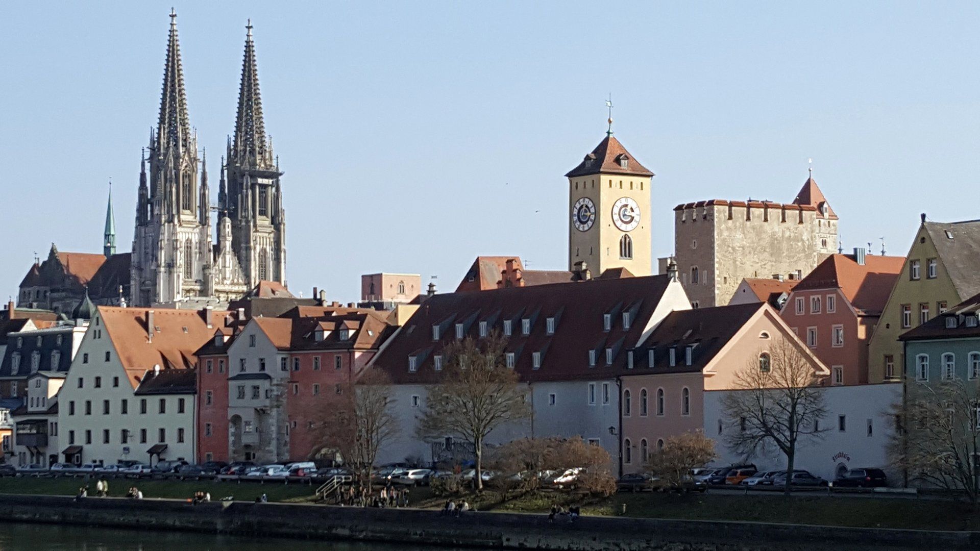 Blick auf die Skyline von Regensburg