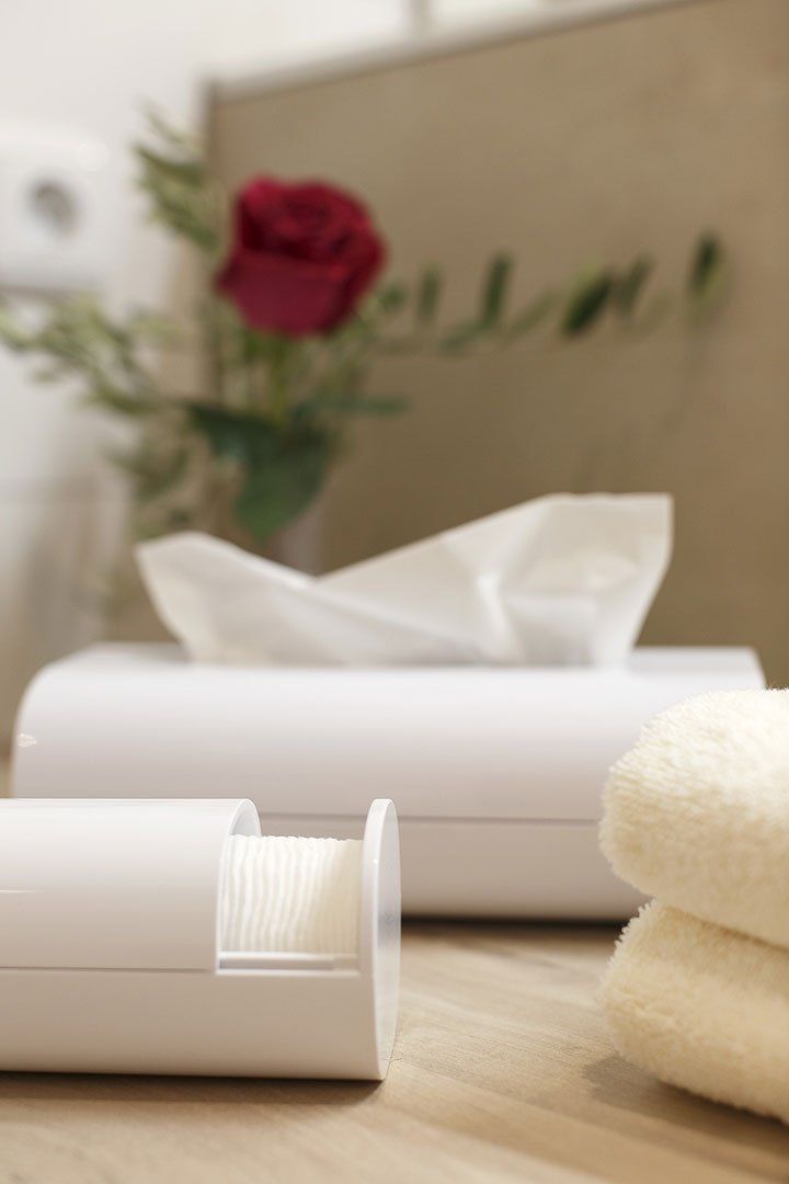 Kosmetik-Accessoires in Ferienwohnung Goldener Kranich Regensburg