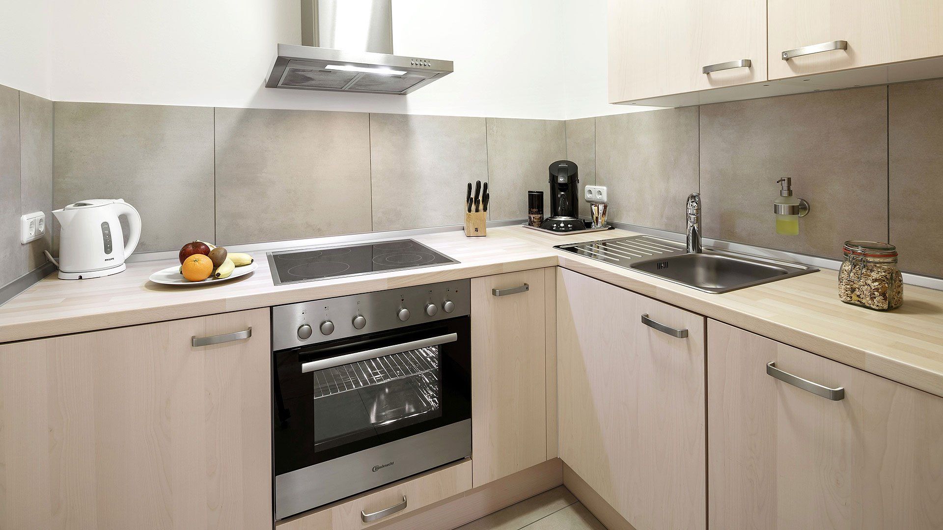 Küche in Ferienwohnung Goldener Kranich Regensburg