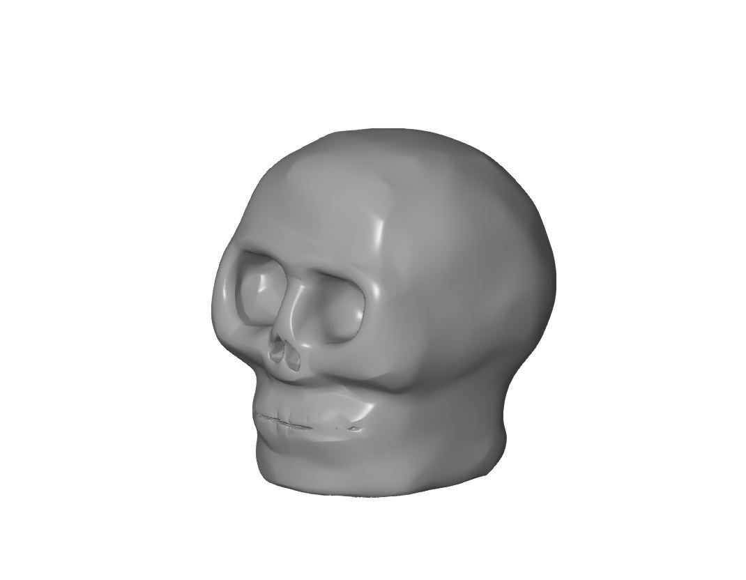 3D Scan eines Totenkopfes für Schmuck