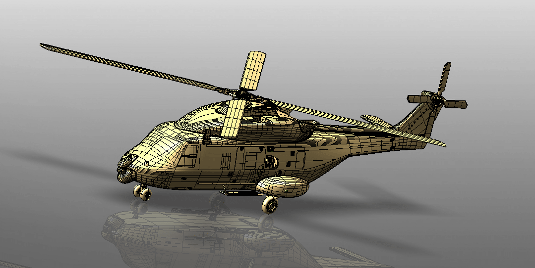 Hubschraubermodell Flächenrückführung