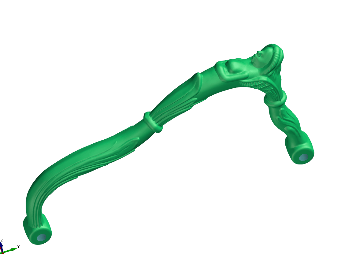 Griff Flächenrückführung Flächenrückführung eines Griffes