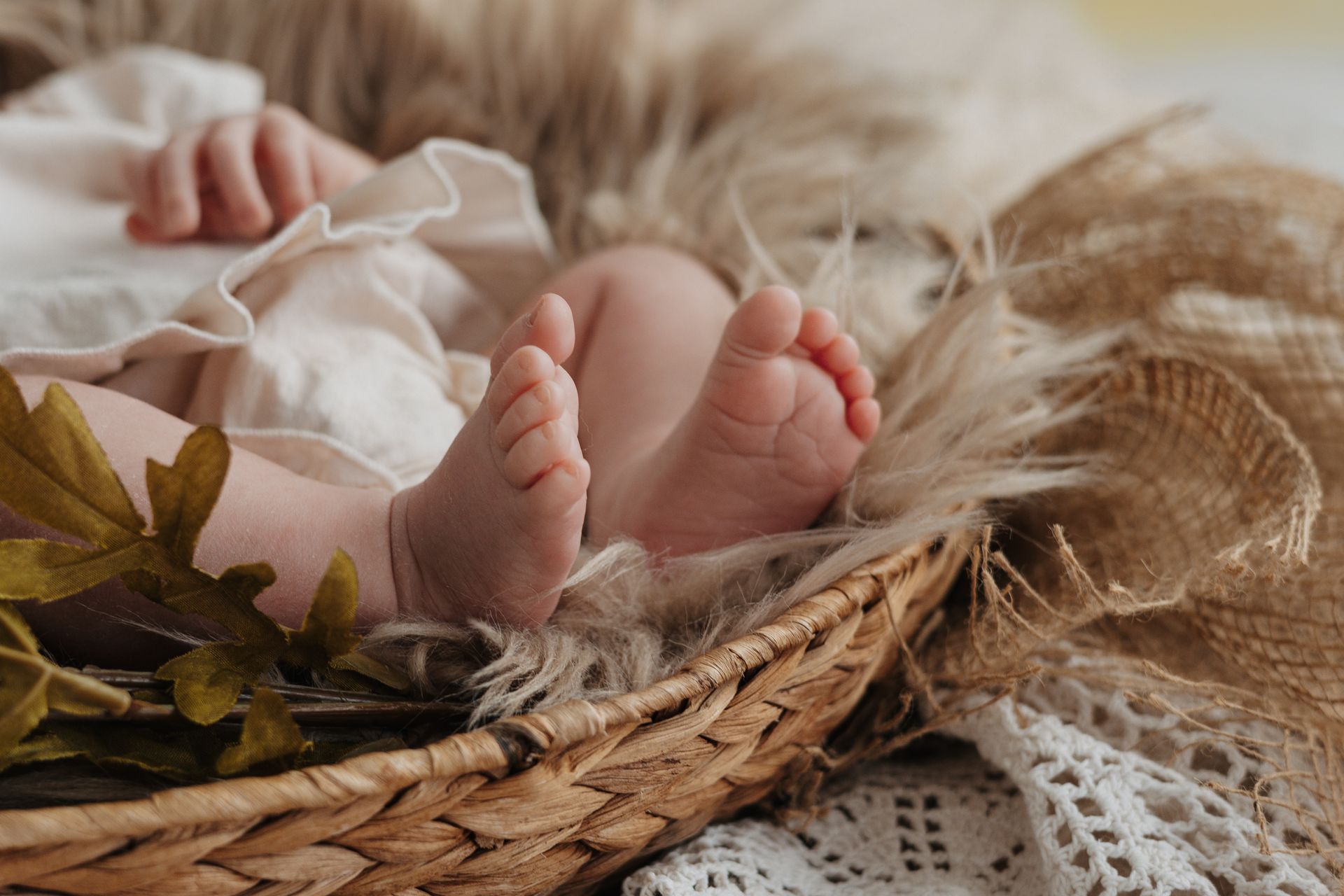 Neugeborenes Baby Detailfoto der Füße