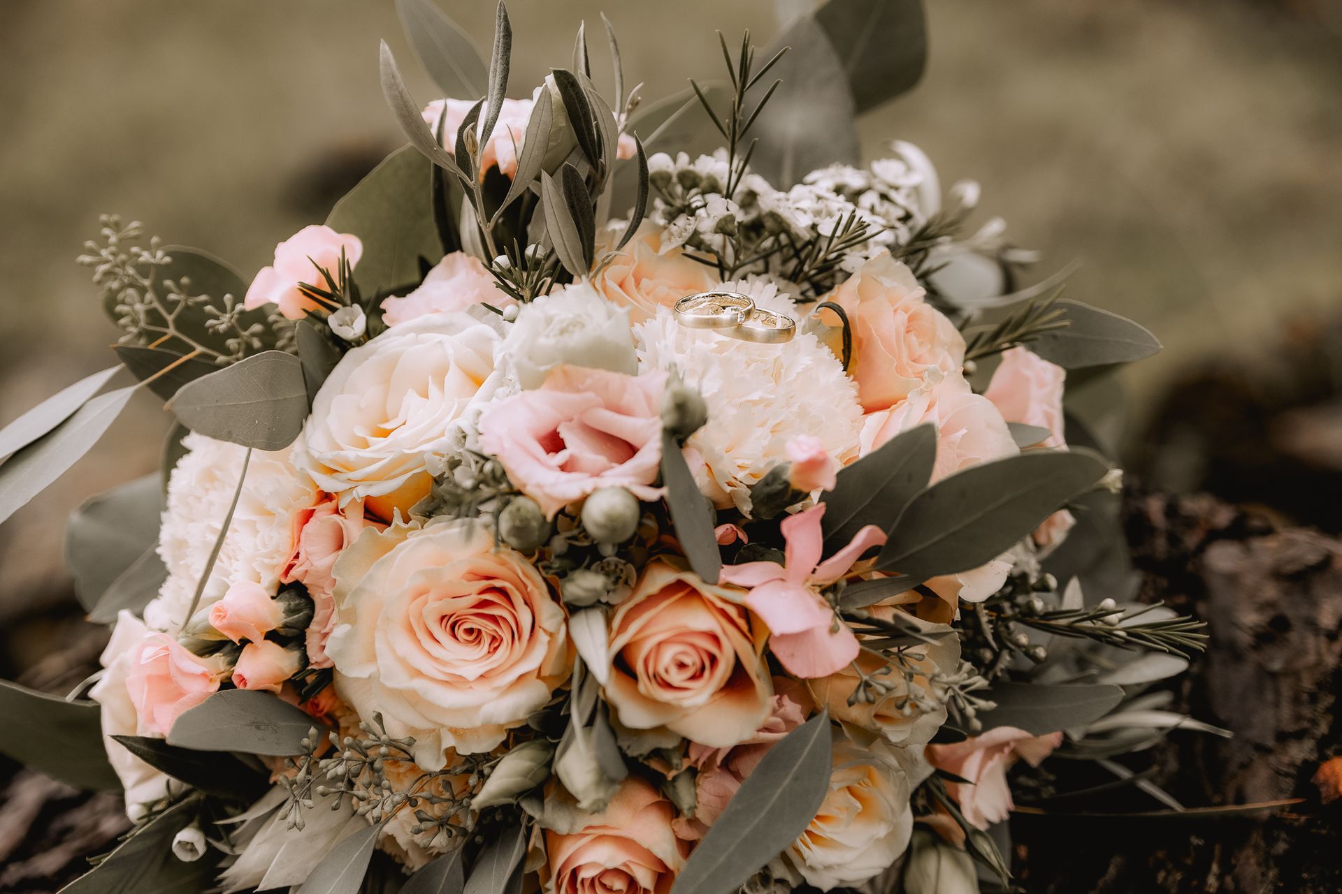 Brautstrauß Pfirsich