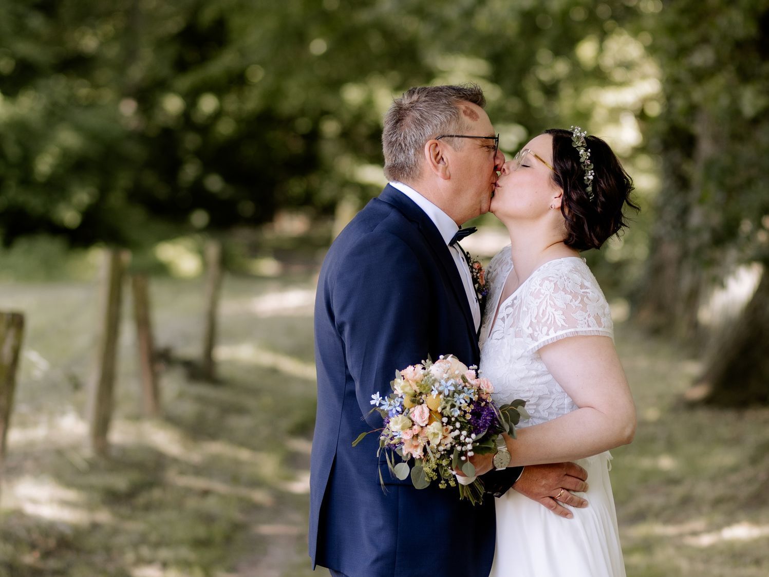 Brautpaar Kuss Hochzeit Hovestadt