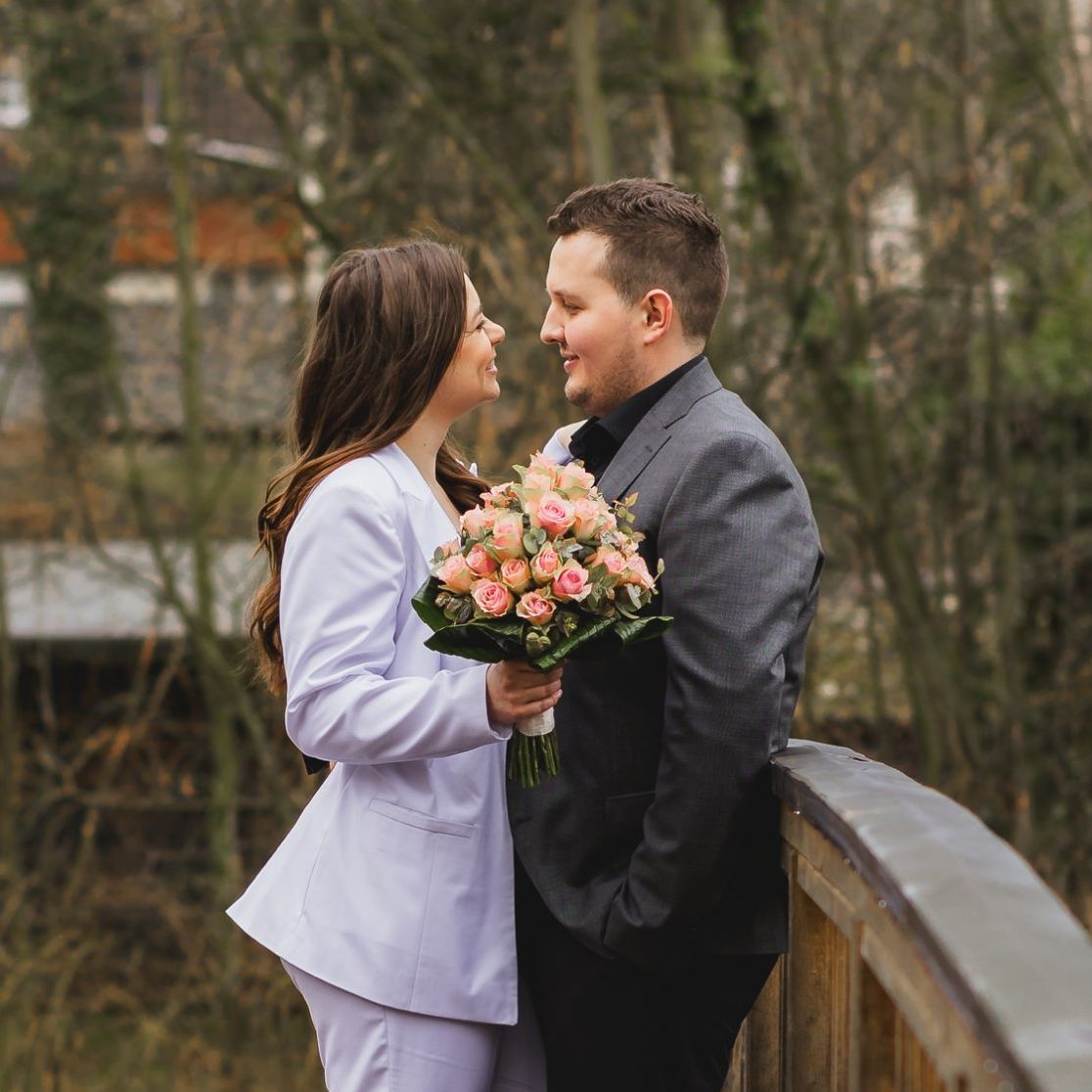 Brücke Brautpaar Hochzeit Frollein Alex Fotografie