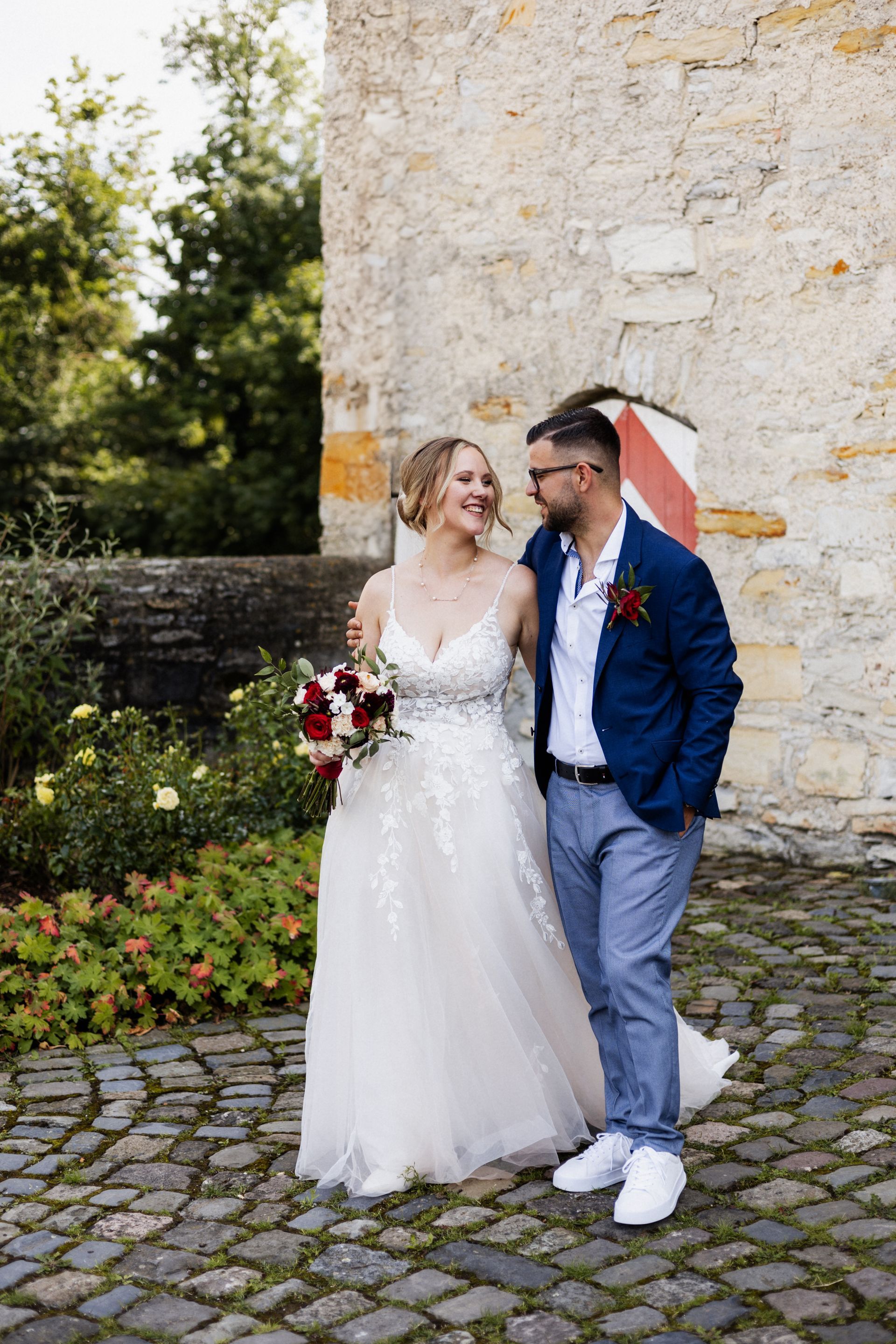 Deutsch Griechische Hochzeit im Rittergut Stoermede Brautpaar