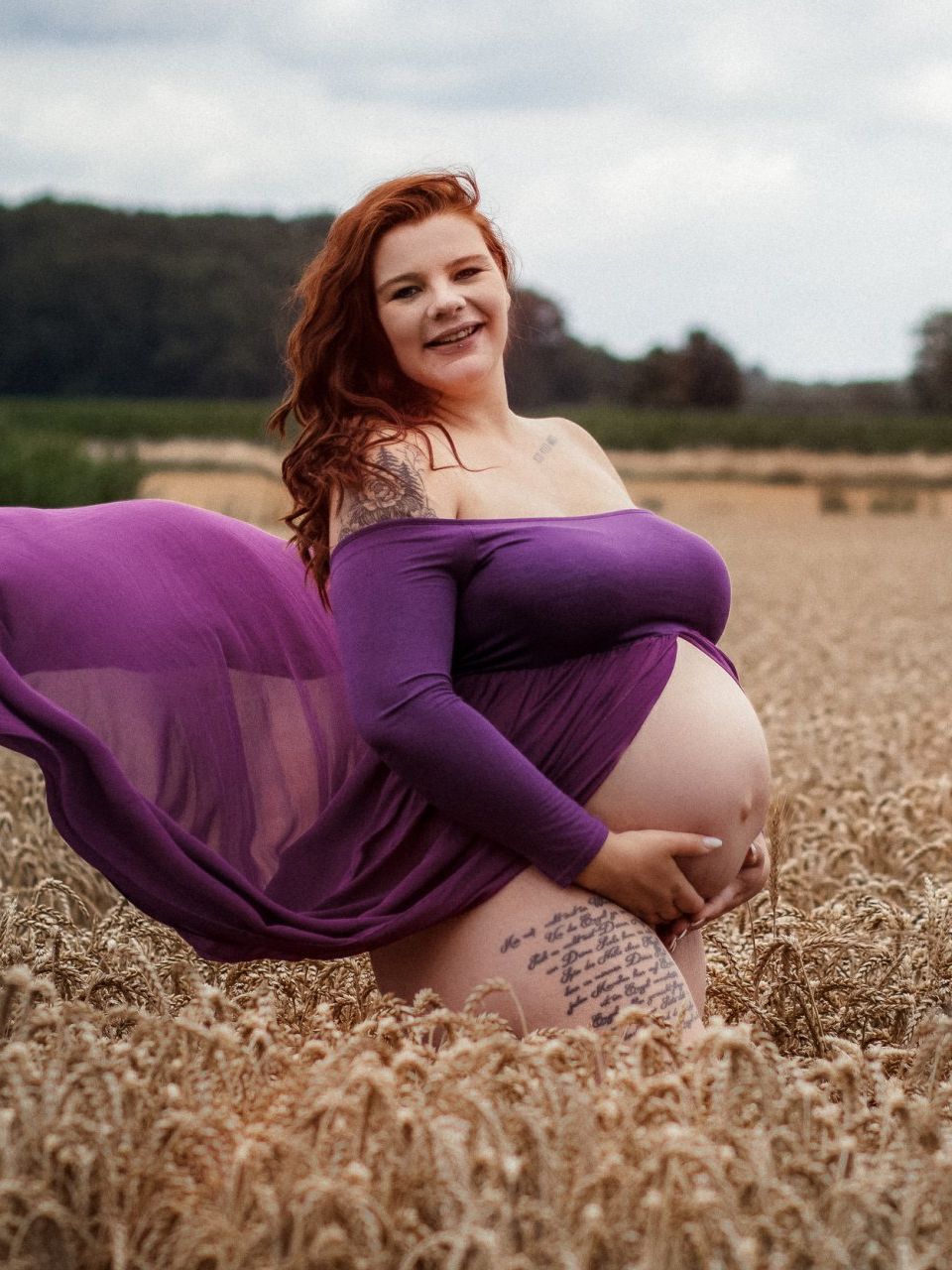 Schwangerschaftsfotos Soest Sommer Feld