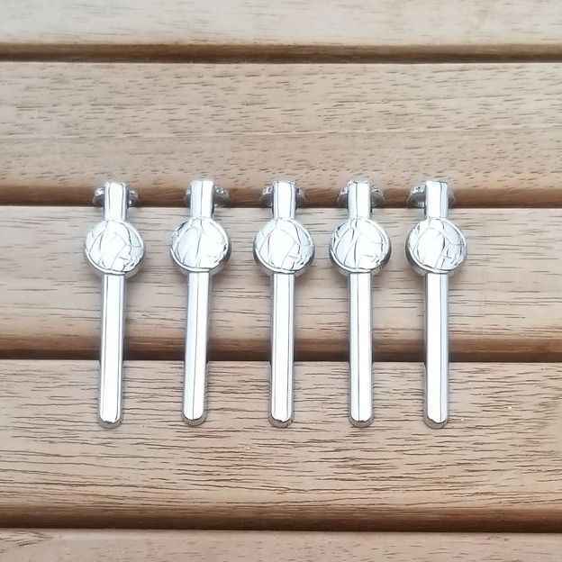 Football Slimline Pen Clip - Chrome Plated