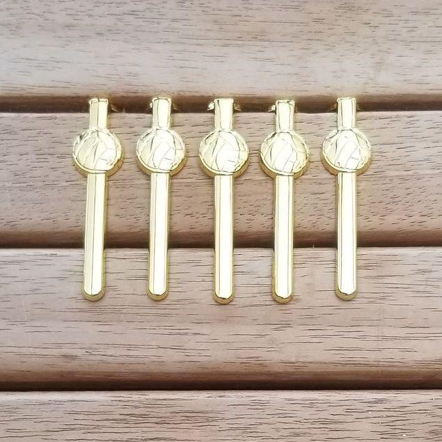 Football Slimline Pen Clip - Gold Plated