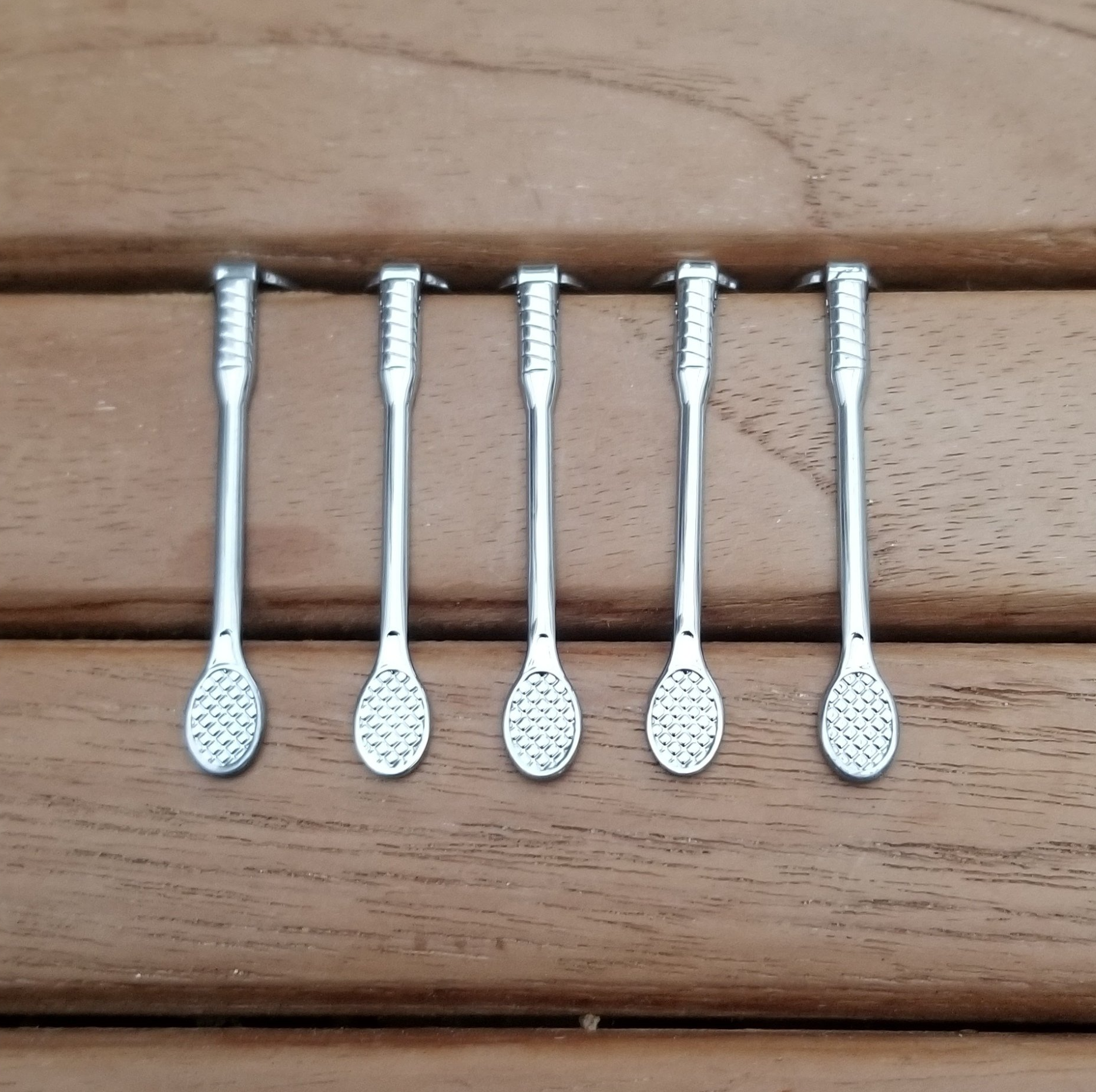 Tennis Racket Slimline Pen Clip - Chrome Plated