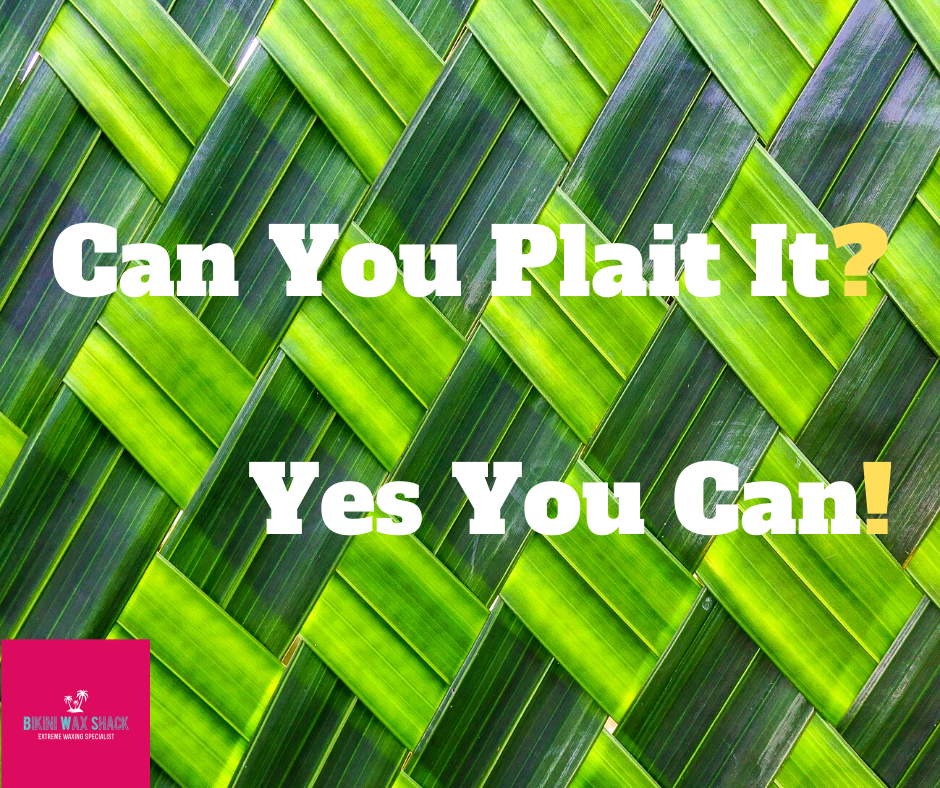 Palm leaf weave with slogan can you plait it? yes you can!