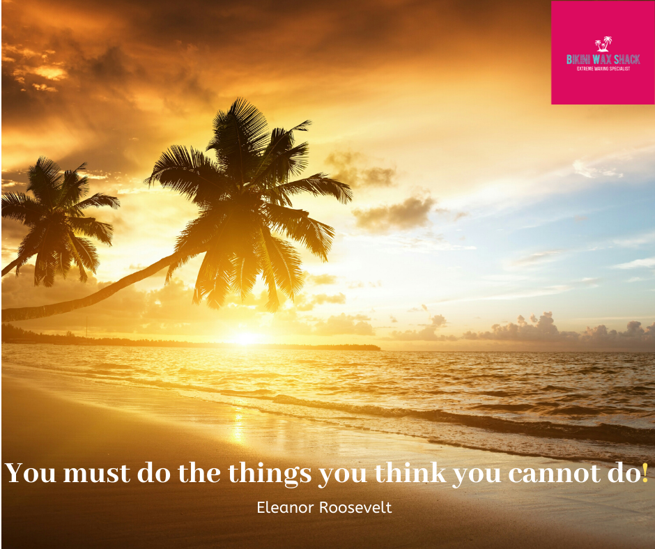 Sunset beach with palm trees