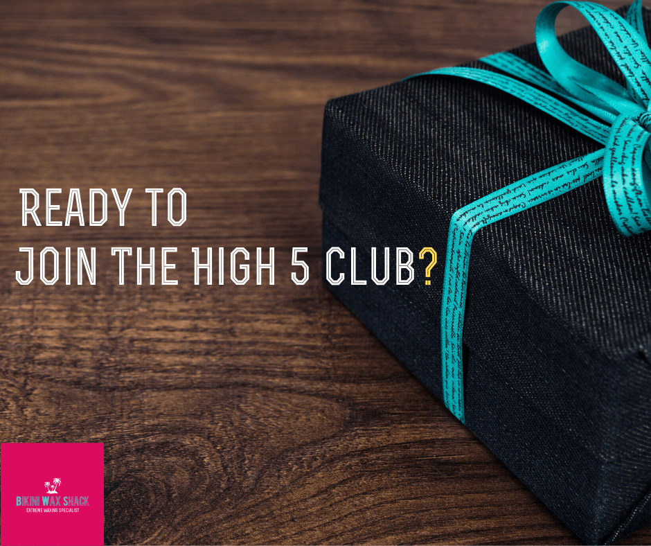 Gift box with slogan ready to join the high 5 club?