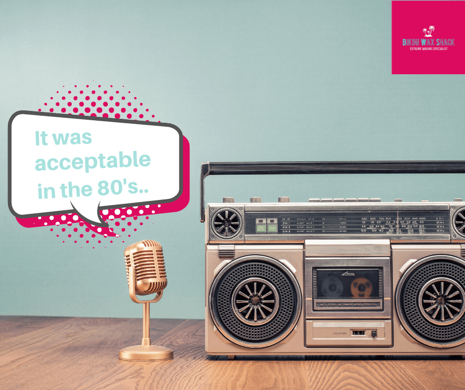 It was acceptable in the 80's slogan alongside an old microphone and ghetto blaster